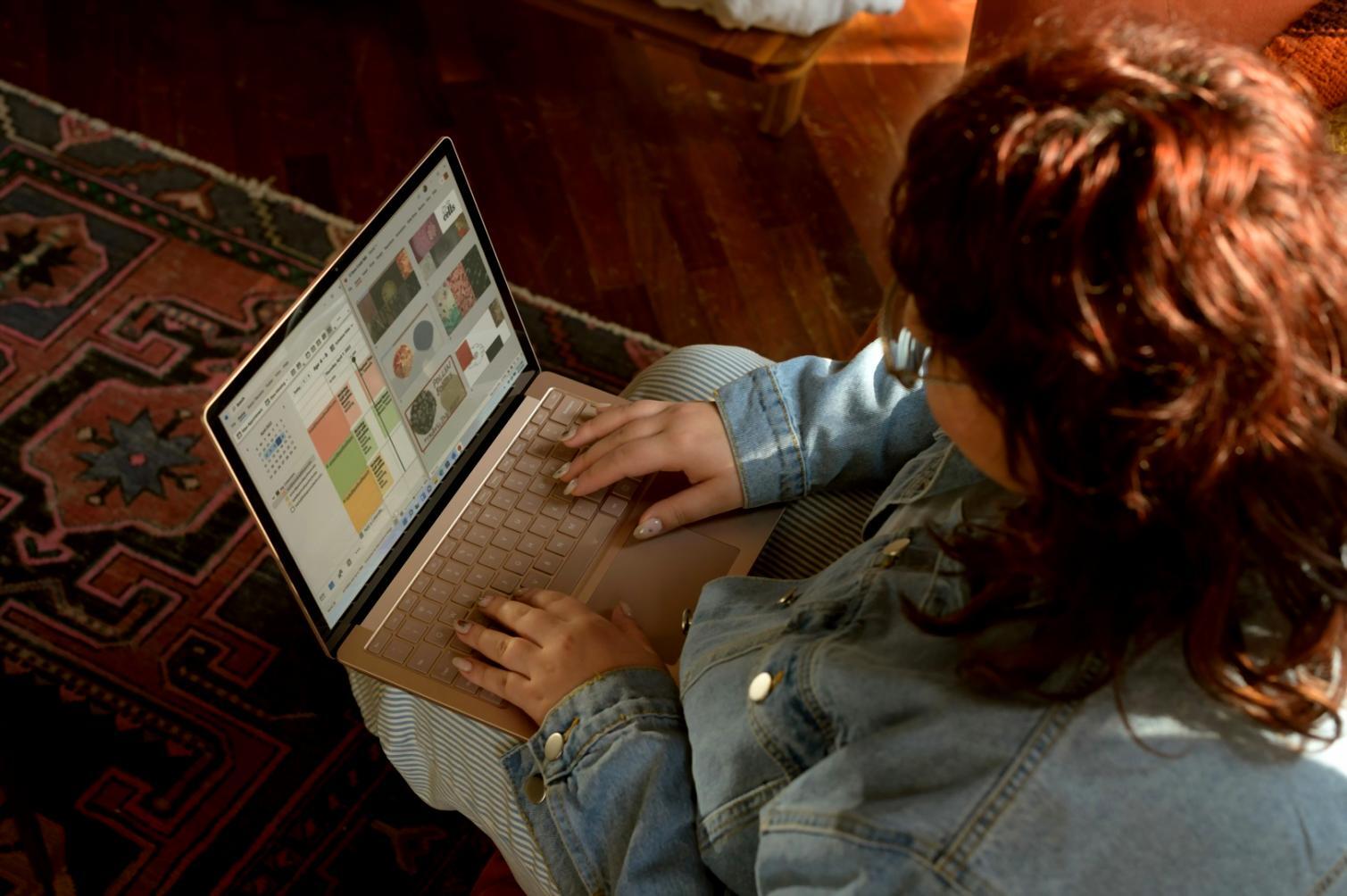 Business owner reviewing financial reports on tablet