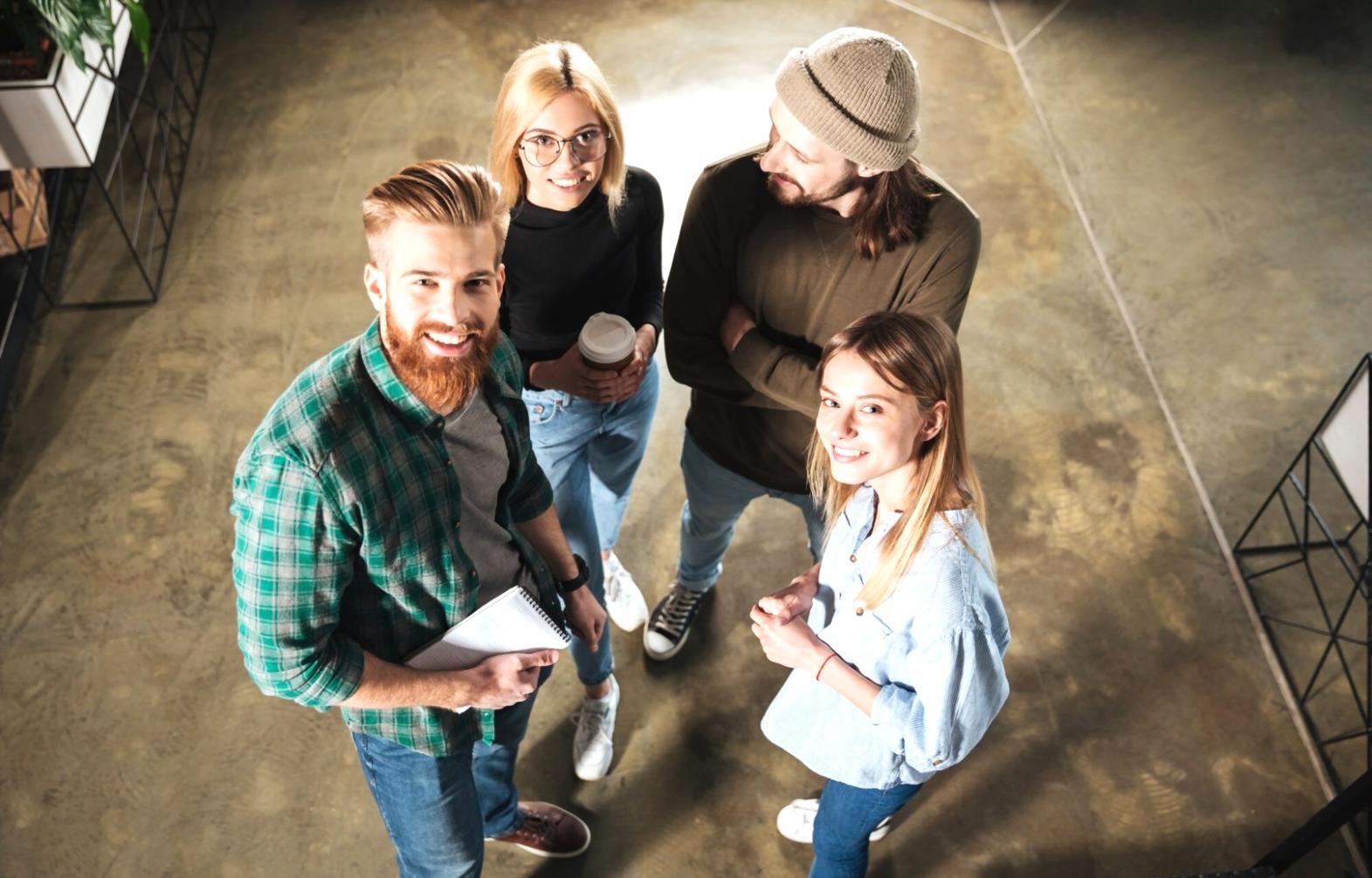 Team reviewing client feedback sessions